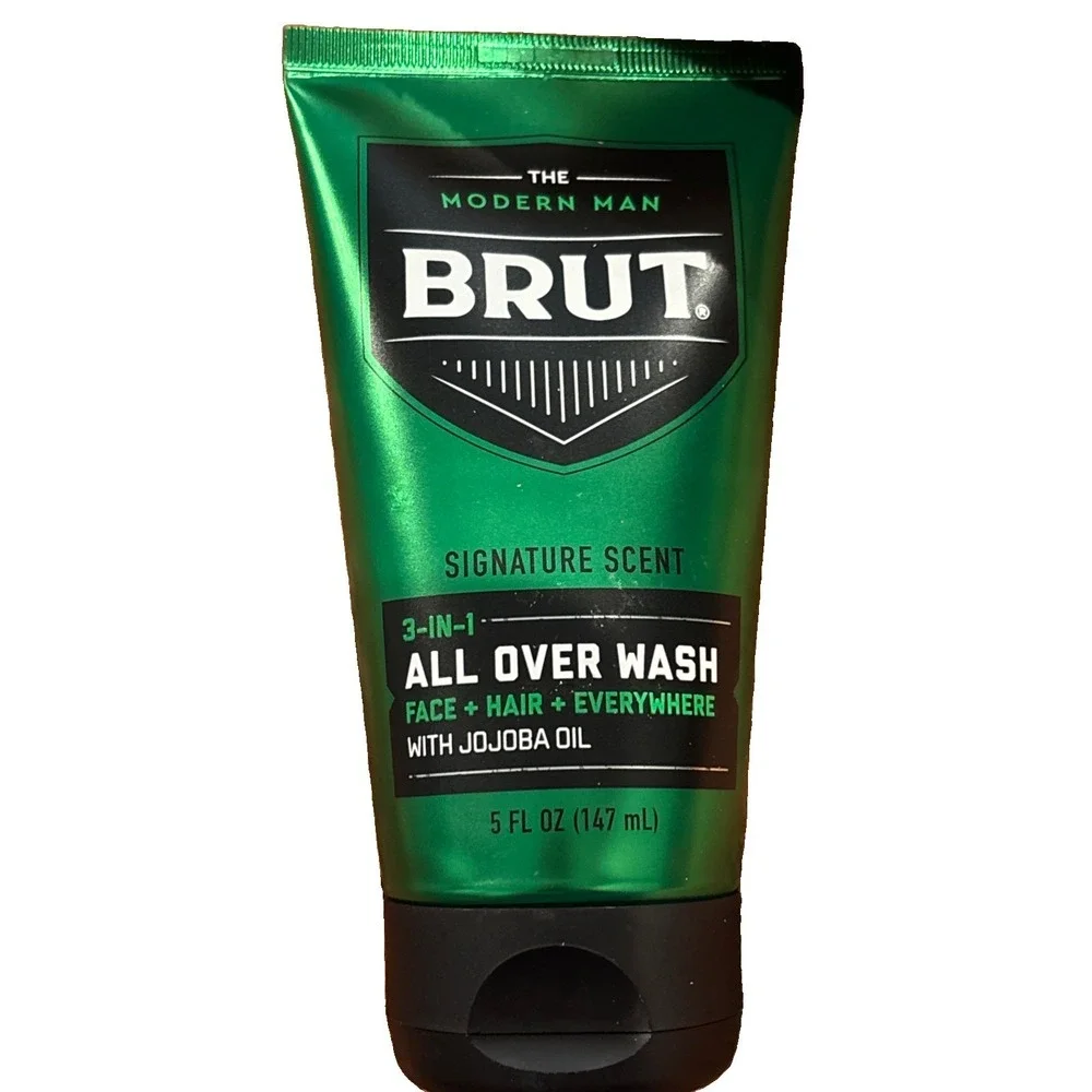 6 Brut Signature Scent 3 in 1 All Over Wash Face Hair Everywhere Body 5 oz Each